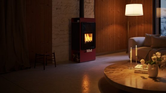 HS FLAMINGO Krbová kamna FLAMINGO DELUXE ® SINGA, červená