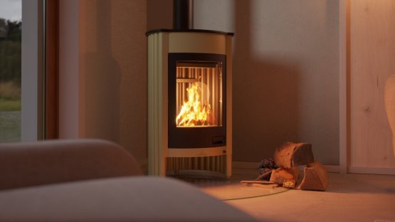 HS FLAMINGO Krbová kamna MASTERFLAMME ® Medie I, olivová