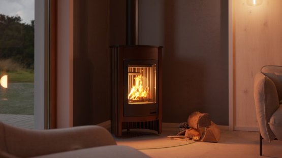 HS FLAMINGO Krbová kamna MASTERFLAMME ® Medie I, hnědá - sametová
