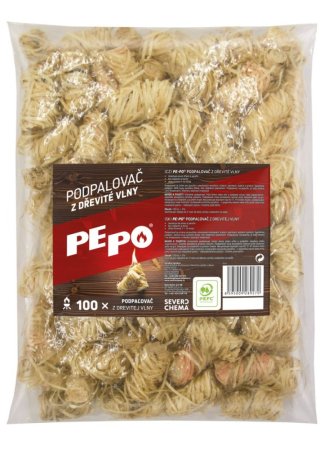 PEPO Podpalovač z dřevité vlny 100 ks