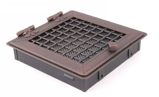 Krbová mřížka STYLOVÁ 21x21 cm, měděná patina