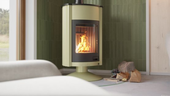 HS FLAMINGO Krbová kamna MASTERFLAMME ® Grande II, olivová