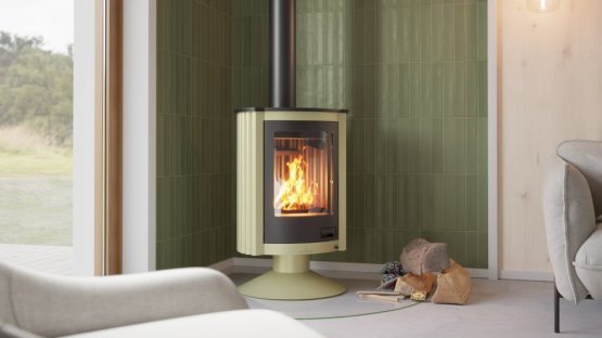 HS FLAMINGO Krbová kamna MASTERFLAMME ® Piccolo II, olivová