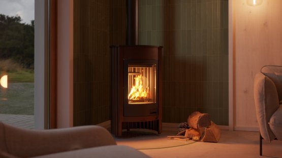 HS FLAMINGO Krbová kamna MASTERFLAMME ® Medie I, hnědá - sametová