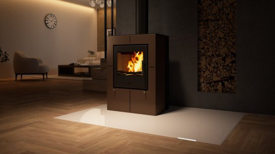 HS FLAMINGO Krbová kamna FLAMINGO ® EVENES hnědá - sametová