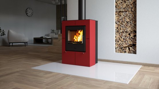 HS FLAMINGO Krbová kamna FLAMINGO ® EVENES červená