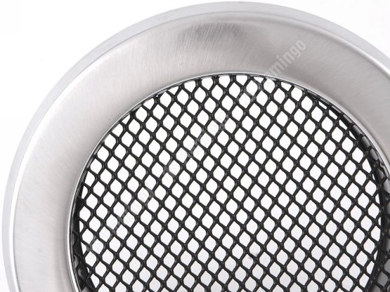 Krbová mřížka KULATÁ 100 mm broušený chrom