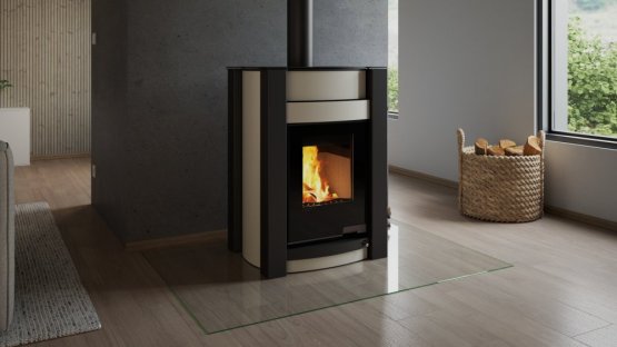 HS FLAMINGO Krbová kamna AQUAFLAM VARIO ® KALMAR 11/5kW krémová