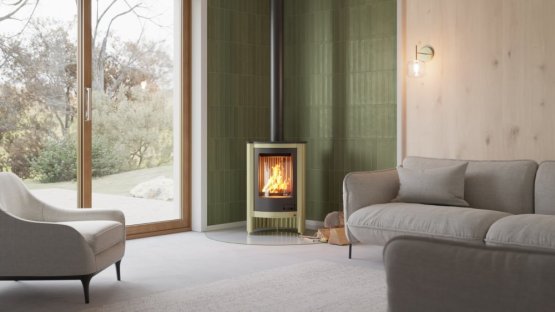 HS FLAMINGO Krbová kamna MASTERFLAMME ® Piccolo I, olivová