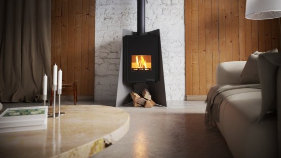 HS FLAMINGO Krbová kamna FLAMINGO DELUXE ® ISLAND, šedá