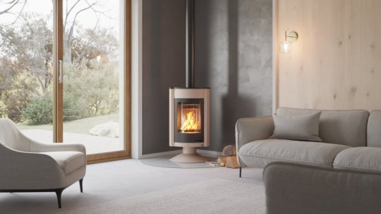 HS FLAMINGO Krbová kamna MASTERFLAMME ® Medie II, krémová