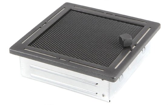 Krbová mřížka 16x16 cm, TREND grafit s žaluzií