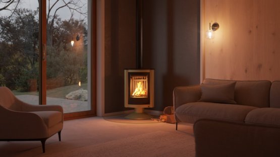 HS FLAMINGO Krbová kamna MASTERFLAMME ® Piccolo II, olivová