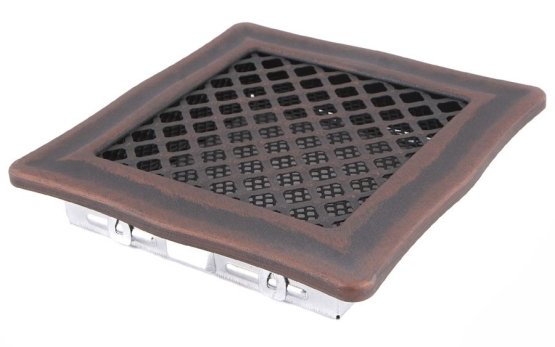 Krbová mřížka 16x16 cm, DECO měděná patina