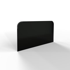 Sklo pod kamna - FLAMINGO Oblouk 1100x600 mm, černé, fazeta / 2xR100 / 6 mm