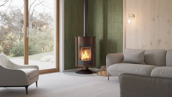 HS FLAMINGO Krbová kamna MASTERFLAMME ® Grande II, hnědá - sametová