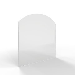 HS FLAMINGO Sklo pod kamna - Oblouk 1000x1000 mm / R725 / 6 mm