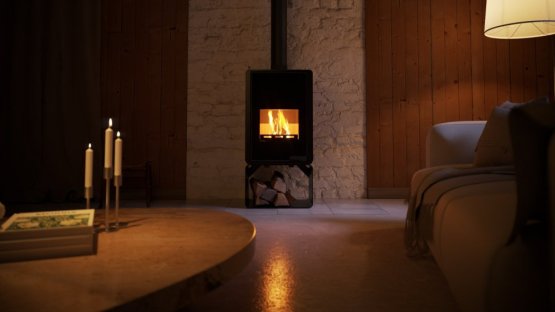 HS FLAMINGO Krbová kamna FLAMINGO DELUXE ® PENTAI, černá