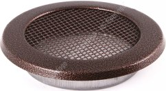 Krbová mřížka KULATÁ 100 mm stará měď