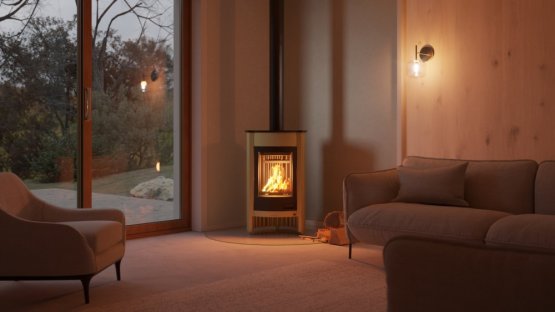 HS FLAMINGO Krbová kamna MASTERFLAMME ® Medie I, olivová