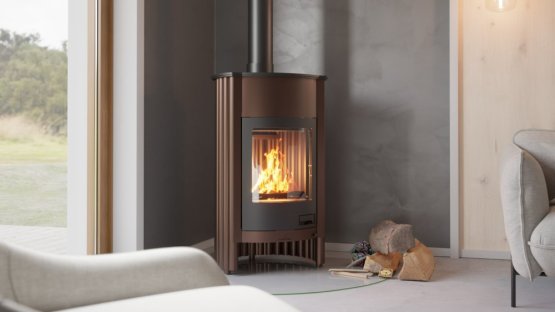 HS FLAMINGO Krbová kamna MASTERFLAMME ® Grande I, hnědá - sametová