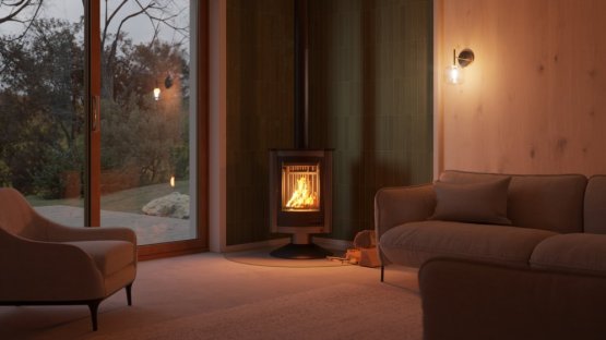 HS FLAMINGO Krbová kamna MASTERFLAMME ® Piccolo II, šedá