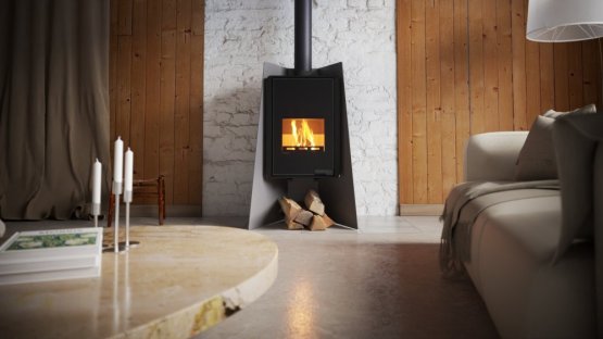 HS FLAMINGO Krbová kamna FLAMINGO DELUXE ® ISLAND, šedá