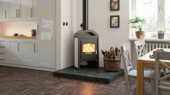 HS FLAMINGO Krbová kamna FLAMINGO ® MELAND dlažba Bílá