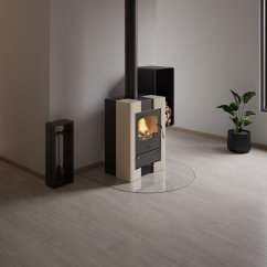 HS FLAMINGO Sklo pod kamna - Kapka 1100x1100 mm / 6 mm