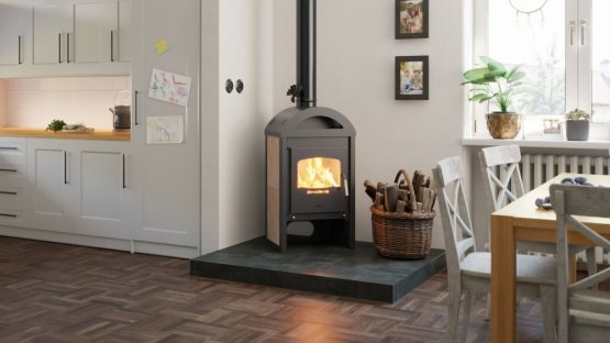 HS FLAMINGO Krbová kamna FLAMINGO ® MELAND dlažba Bělený dub