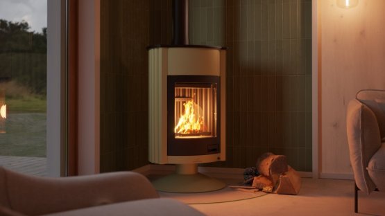 HS FLAMINGO Krbová kamna MASTERFLAMME ® Grande II, olivová