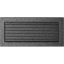 Krbová mřížka 17x37 BASIC staré stříbro s žaluzií