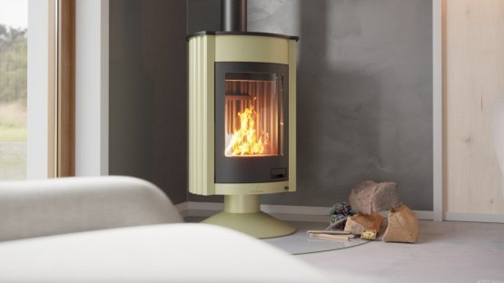 HS FLAMINGO Krbová kamna MASTERFLAMME ® Medie II, olivová