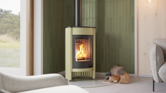 HS FLAMINGO Krbová kamna MASTERFLAMME ® Medie I, olivová