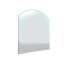 HS FLAMINGO Sklo pod kamna - Oblouk 1000x1000 mm / R725 / 6 mm