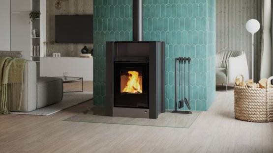 HS FLAMINGO Krbová kamna AQUAFLAM VARIO ® LEND 11/5kW šedá