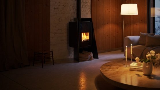 HS FLAMINGO Krbová kamna FLAMINGO DELUXE ® ISLAND, černá