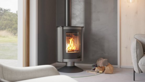 HS FLAMINGO Krbová kamna MASTERFLAMME ® Piccolo II, šedá