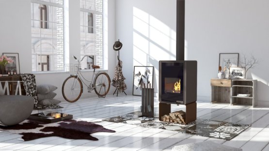 HS FLAMINGO Krbová kamna FLAMINGO DELUXE ® PENTAI, hnědá - sametová