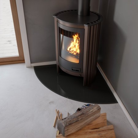 HS FLAMINGO Krbová kamna MASTERFLAMME ® Piccolo I, hnědá - sametová