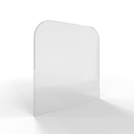 Sklo pod kamna - FLAMINGO Oblouk 1000x1000 mm, fazeta / 2xR200 / 6 mm