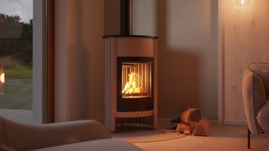 HS FLAMINGO Krbová kamna MASTERFLAMME ® Grande I, krémová