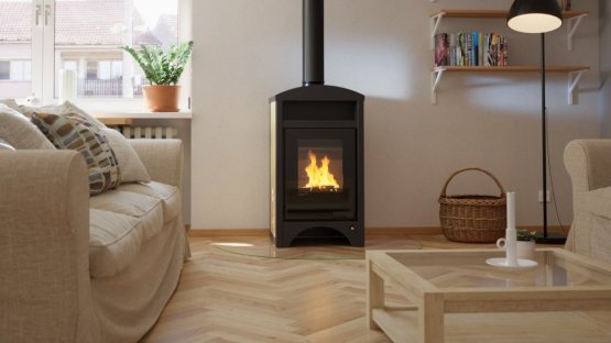 HS FLAMINGO Krbová kamna AQUAFLAM VARIO ® BARMA 11/7kW dlažba Javor, elektronická regulace