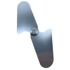 Náhradní vrtule dvoulopatková stříbrná - ventilátor na kamna