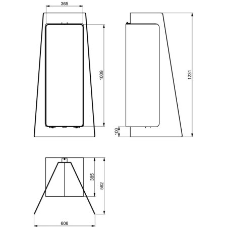 HS FLAMINGO Stojan na dřevo FLAMINGO DELUXE ® 3, černá (Island)
