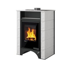 HS FLAMINGO Kachlová kamna AQUAFLAM VARIO ® PERU 11/7kW, kachle bílá, elektronická regulace