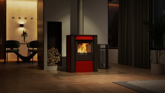 HS FLAMINGO Krbová kamna FLAMINGO ® AMOS červená