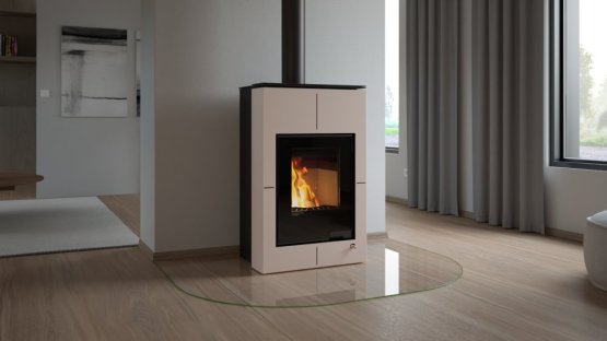 HS FLAMINGO Krbová kamna AQUAFLAM VARIO ® SAPORO 11/7kW krémová, elektronická regulace