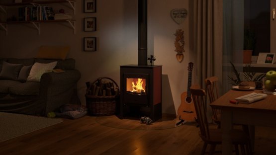 HS FLAMINGO Krbová kamna FLAMINGO ® KUALA červená