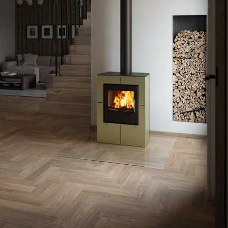 HS FLAMINGO Krbová kamna AQUAFLAM VARIO ® SAPORO 11/5kW olivová